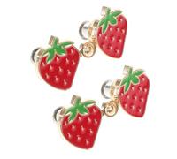 KAILIKETIY 2pcs Red Strawberry Waist Clips for Pants Waist Tightener Tool Removable No-sew Replacement Snap Buttons for Jeans Adjustment Clothes Reducer Accessories