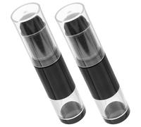 KAILIKETIY 2pcs Refillable Makeup Brush Powder Brush 4.40x0.98x0.98in Plastic Soft Bristles Reducing Mess and Waste Travel On-the-go Touch-ups