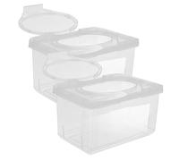 KAILIKETIY 2pcs Refillable Wipe Containers with Lid for Bathroom Wipes Storage Box Ergonomic Tissue Holder for Home Organization Keeps Moist and Clean
