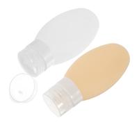 KAILIKETIY 2pcs Travel Bottles Squeezable Silicone Lotion Dispensers Portable Toiletries Liquid Containers 100ml with Suction Cups for Travel