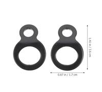 KAILIKETIY 2pcs Truck Tow Hooks Trailer Tie down Strap Rings D-shaped Fixed Pull Rings for Cargo Securing and Hauling in Industrial and Trucking Use