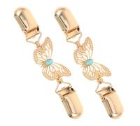 KAILIKETIY 2pcs Vintage Butterfly Sweater Clips for Women, Metal Retro Waist Cincher Clips, Elegant Shawl and Dress Collar Fasteners, Keep Cardigans in Place for Formal Events or Daily