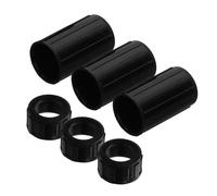 KAILIKETIY 3 Sets Flute Protective Sleeve Flute Protection Cover Plastic Black Full Size Guard from Marks and Abrasion for Wind Instrument Accessories