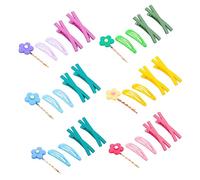 KAILIKETIY 30pcs Card Issuing Combination Cross Hairpin Girl Fashion Flower Hair Clip Snap Side Clip Barrettes for Flower Girl Hair Accessories and Wedding Accessories for Women Random Color