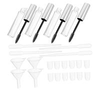 KAILIKETIY 32pcs Mascara Tube with Transfer Pipettes Funnels Refillable Bottles for Travel Storage Transparent Design for Easy Viewing Friends
