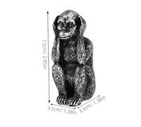 KAILIKETIY 3pcs Animal Resin Ornaments Cute Monkey Figurine Miniature Resin Animal Statue Mini Figurines Figures Standing Monkey Model Silver