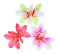 KAILIKETIY 3pcs Lightweight Simulation Cymbidium Orchid Hairpins for Women Artificial Flower Hair Clips for Spring Outings Beach Vacation Tropical Theme Parties