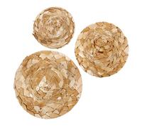 KAILIKETIY 3pcs Miniature Straw Hats for Parakeets Soft Comfortable Natural Bamboo Bird Easy to Wear Photo Props for Parrots Small Medium Large