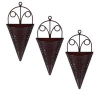 KAILIKETIY 3Pcs Orchid Planter Wall Basket Rustic PP Storage and Display Flower Baskets for Garden and Balcony Wall Mounted Flower