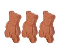 KAILIKETIY 3pcs Pottery Bear Softener Set Brown Sugar Preservation Disc Dried Fruits Softener Moisture Control Humidity Absorber Kitchen Food Storage Containers