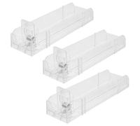 KAILIKETIY 3pcs Practical Plastic Cigarette Display Rack Auto-Push Cigarette Show Holder with Simple Design and Fine Detail for Shops and Stores