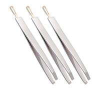 KAILIKETIY 3pcs Stainless Steel Brow Clips Eyebrow Shaping Tools for Precise Cleaning and Gentle Use, Silver Colour Eyebrow Makeup Supplies for Personal Grooming
