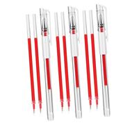 KAILIKETIY 4 Pcs Red Pens for Eyebrow Mapping Tattooing and Surgery Positioning with 8 Replaceable Tips for Precise Marking