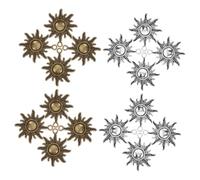 KAILIKETIY 40pcs Sun Charm Keychain Vintage Jewelry Sun Pendant Connector Jewelry Making Supplies Diy Kit