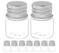 KAILIKETIY 48pcs Sample Jars with Lids Glass Bottles with Metal Lid Tiny Glass Bottles Vials Small Sample Containers with Small Tubes with Caps Tiny Vial Transparent