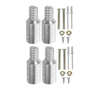KAILIKETIY 4pcs Aluminum Threaded Handle End Tips for Metal and Wood Poles with American Thread Design, Versatile Compatibility, 25mm Size, Suitable for Outdoor and Construction DIY Projects