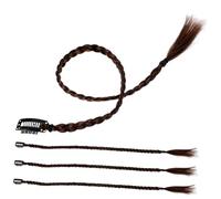 KAILIKETIY 4pcs Braid Extensions Long Ponytail Hair Piece Natural Soft Synthetic Wig Clip for Women Stylish Braided Ponytail Extensions for Effortless Looks