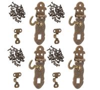 KAILIKETIY 4pcs Crystal Notebook Lock Buckle Set Retro Iron Notebook Hasps for Secure and Diary Accessories Easy to Install for Office and Home Use