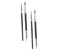 KAILIKETIY 4pcs Double-head Tear Ditch Concealer Brush Professional Makeup Portable Foundation Cosmetic for Face Spot Correction