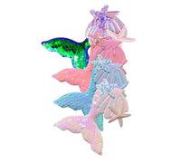 KAILIKETIY 4pcs Hair Clips Three-dimensional Sequin Headdress for Girls for Mermaid Party Weddings and Daily Wear