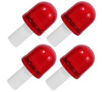 KAILIKETIY 4pcs Hazard Warning Cones Portable Red LED Warning Lights Quick Setup Pp Material with 2 X Aa Batteries for Traffic Cone Parking and Traffic Management