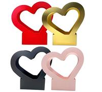 KAILIKETIY 4Pcs Heart Shaped Handheld Elegant Paper Flower Wrapping Boxes for Weddings Birthdays Valentine Day and Mother Day