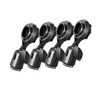 KAILIKETIY 4Pcs Microphone Clip Lightweight Portable Holder with Conversion Nut for Handheld Microphones for Meetings Presentations Podcasting and Video Chatting