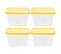 KAILIKETIY 4pcs Moisture Absorber Boxes Reusable Plastic Empty Case for Closet Humidity Absorber, Water-absorbing Storage for Wardrobe and Indoor Home Dehumidifier