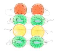 KAILIKETIY 4pcs Reusable Fruit Shaped Eye Masks for Boy Girl Protective Eye Mixed Colors for Birthday Sleep Travel and Relaxation Soothing Hot Cold Therapy