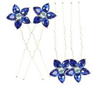 KAILIKETIY 4pcs Rhinestone Hair Pins U Shaped Bride Hair Clips Elegant Wedding Headpieces for Womens for Updo Styling and Formal Occasions