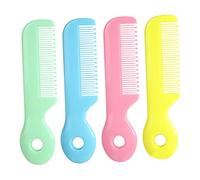 KAILIKETIY 4pcs Safety Hair Combs for Newborns and Round Teeth Comb Gentle Scalp Care Detangling Brushes for Boys and Soft and Safe Hair Grooming Kit
