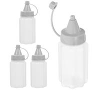 KAILIKETIY 4PCS Squeeze Bottles for Kitchen Sauce Dispensing Reusable Honey Dispenser Jam and Dressing Containers with Controlled Flow for Home Cooking and Professional Chefs