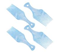 KAILIKETIY 4pcs Wide Tooth Hair Comb for Men Curly Hair Styling Picks Effortless Slicked-back Grooming Tool Barber Combs Modern Design
