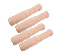 KAILIKETIY 4pcs Wooden Pestle Set for Kitchen Garlic Crushing and Spice Grinding, Multi-use Manual Pestle Rods with Large Head, Suitable for Herb, Medicine and Food Preparation