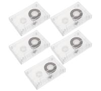 KAILIKETIY 5 Set Reusable Cassette Tapes with Plastic Cases, 45 Minutes Recordable Tape for Meetings and Listening Improvement, Featuring Automatic Erasing and Convenient Organisation