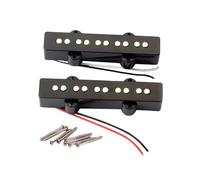 KAILIKETIY 5 String String Electric Bass Pickups Set Bridge Neck Open Style for Jazz Jb Bass Guitar Easy Install with Screws Springs Authentic Tone Output Black