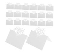 KAILIKETIY 50PCS Love Bird Hollow Wedding Place Cards White Folded Tent Seating Name Cards for Reception Bridal Showers Formal Dinners Elegant Holiday Table Decorations
