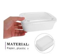 KAILIKETIY 50pcs Thickened Kraft Paper Takeout Boxes with Secure Lids Microwave and Freezer Safe Food Containers for Bakery Lunch Picnic and Restaurant Use