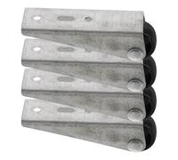KAILIKETIY 5pcs Black Patio Door Rollers with Thickened Steel and Nylon Construction Reinforced Long Bracket Design for Smooth and Quiet Sliding Door Movement for Furniture Repair