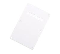 KAILIKETIY 6-hole White Single-layer Electric Guitar Pickguard Rear Plate Tremolo Cover Replacement Guitar Spring Cavity Protective Board for Maintenance