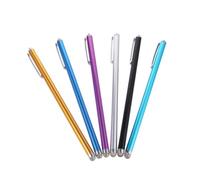 KAILIKETIY 6pcs Capacitive Stylus for Touch Screen Tablet with Fiber Tips Copper Aluminium Alloy Body Universal for Most Devices Write on Touch Screen Assorted style