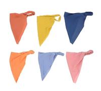 KAILIKETIY 6Pcs Elastic Hair Scarves Headband Triangle Kerchief Set, Solid Color Stretch Hairband for Women, Soft Lightweight Head Scarf Wrap for Daily and Travel Use