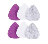KAILIKETIY 6Pcs Felt Guitar Picks Durable Plectrums for Ukulele Acoustic Guitar White Purple Grey for Stringed Instruments for Sharing with Friends