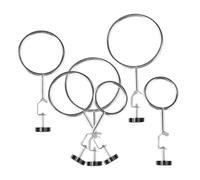 KAILIKETIY 6pcs Lab Retort Support Clamps Iron Support Rings Silver Versatile Efficient Laboratory Stand for Research Institutions and Teaching Labs