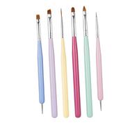 KAILIKETIY 6pcs Nail Art Pen for Manicure Painting Dual-head Design Includes Thin Nail Art Brushes and Gel Pens for Salon Use for Beginners