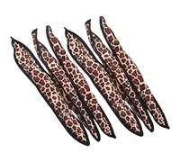 KAILIKETIY 6pcs Sponge Hair Rollers with Tight Hair Grip Adorable Leopard Print and Polka Dot Design Soft Material Suitable for Ladies and Girls