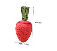 KAILIKETIY 6pcs Strawberry-shaped Rabbit Chew Natural Material Small Animal Chewing Plaything for Guinea Pigs Hamsters Chinchillas Bunny Teeth Grinding and Stress Relief