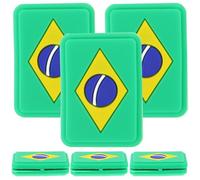 KAILIKETIY 6pcs Tennis Racket Vibration Dampeners Silky Soft Shock Absorbers for Strings Lightweight Portable for Players Gifts Brazil Flag Design