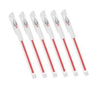 KAILIKETIY 6pcs Waterproof Tattooing Makeup Positioning Pens Red Temporary Marking Stencil Pens for Eyebrow and Body Art Suitable for Stage Performances and Daily Makeup