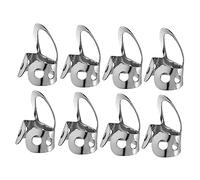 KAILIKETIY 8 Pieces Stainless Steel Adjustable Banjo Thumb Picks Hollow Design, Smooth Guitar Plectrums for Fingerpicking and Banjo Playing, Silver Metal Thumb Picks Set for Music Performance
